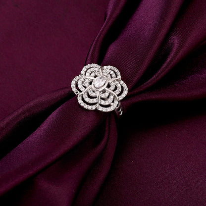 Silver Cheerful Daisy Ring